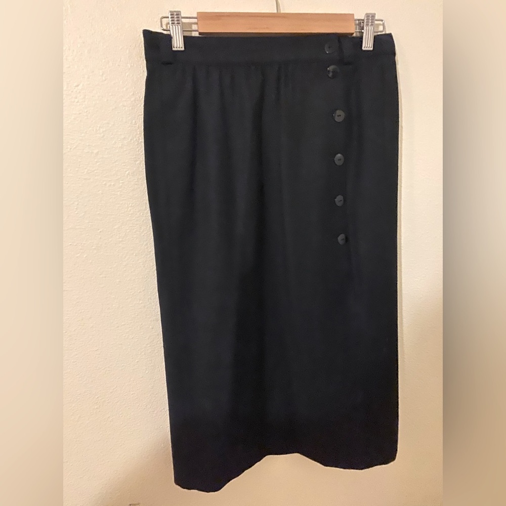 Vintage Escada by‎ Margaretha pencil skirt in beautiful navy wool - size 40